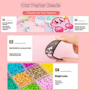 Pindou Fusion Beans 264 couleurs, série complète, 1000 pièces, puzzle en plastique plat à faire soi-même pour enfants, 2,6 mm - Product Image 2