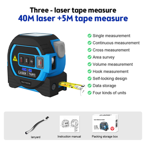 Mètre <span class=keywords><strong>laser</strong></span> industriel 3-en-1, ruban à mesurer numérique professionnel étanche IP54, mesure de surface et de volume, télémètre 2mm - Product Image 6