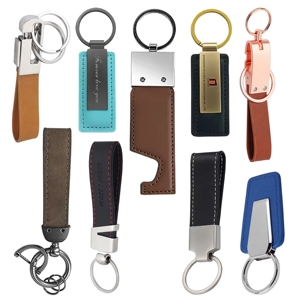 Chất lượng cao bán buôn tùy chỉnh da thật móc khóa PU da Keychain mới nóng bán <span class=keywords><strong>Keyring</strong></span> biểu tượng tùy chỉnh da móc chìa khóa - Product Image 1