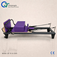 Machine de Pilates Reformer en alliage d'aluminium commercial avec ressorts réglables pour usage en salle de sport et studio