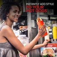 Envoltorios de Alimentos de Papel de Aluminio Resistentes a la Grasa, Bolsas para Hot Dogs para Bares de Aperitivos, Puestos de Comida, Camiones de Comida, Puestos de Comida para Llevar