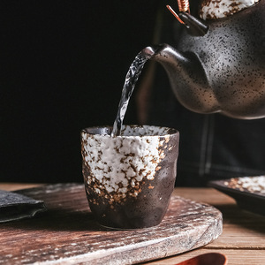 XUANHUI stile giapponese Japandi Design ceramica <span class=keywords><strong>porcellana</strong></span> <span class=keywords><strong>da</strong></span> tè per caffè e Matcha Vintage Homestay tazza di specialità 150ml di capacità - Product Image 4