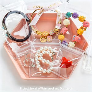 Bolsa Transparente Mini <span class=keywords><strong>Ziploc</strong></span> para Joyería, Bolsa de PVC para Pulseras y Joyas, Bolsa Transparente de <span class=keywords><strong>Plástico</strong></span> con Cierre Ziplock para Guardar Aretes - Product Image 2