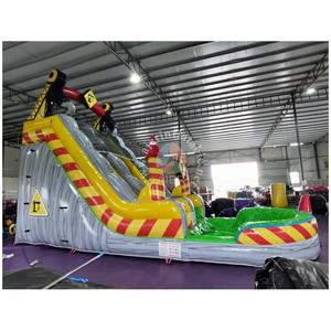 Château gonflable commercial à toboggan aquatique de construction, à une voie, prix usine, pour fêtes d'enfants, <span class=keywords><strong>avec</strong></span> <span class=keywords><strong>piscine</strong></span> géante, à vendre - Product Image 5