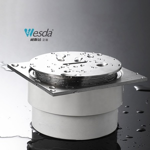 Wesda phòng tắm có thể điều chỉnh tầng cleanout dày lên vuông vòi hoa sen xả Bìa kiểm tra cổng thoát nước Sàn thép không gỉ - Product Image 5