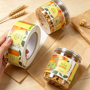 Energy Drink Custom Waterproof Adhesive Paper Eco-Friendly Recyclable Logo Printing Adhesive Juice Bottle Beverage Labels Roll - Product Image 2