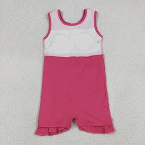 En stock, robe courte d'été rose vif pour filles, avec fermeture éclair et volants, vente en gros de vêtements de sport, nouvelle mode boutique, vêtements de sport pour enfants - Product Image 4