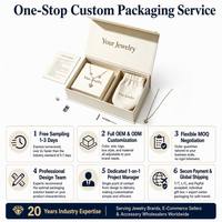 Caja de Regalo de Joyería Personalizada de Bajo Precio, Fabricada con Material Reciclado, Cartón UV con Relieve, para Anillos, Collares y Pulseras