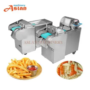 Máquina cortadora de patatas fritas/zigzag, máquina cortadora de patatas fritas