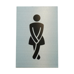 شعار مخصص تصميم عاكس أبيض أسود معدن الألومنيوم وقوف السيارات في الشوارع علامة جديلة السلامة الحمام علامة جديلة - Product Image 5