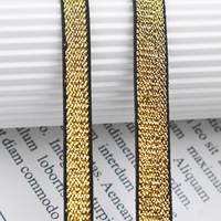 Sangles élastiques métalliques extensibles dorées et argentées de 1cm/2cm pour soutien-gorge de vêtements