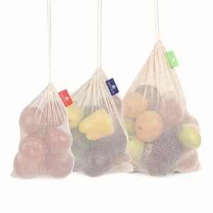Bolsas de Malla Reutilizables para Frutas y Verduras con Diseño de Rayas, Bolsas Ecológicas para Productos Frescos - Product Image 4