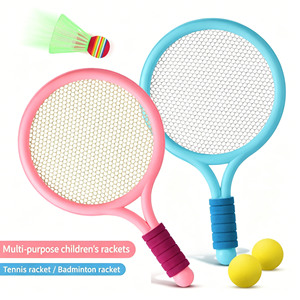 Juego de Raquetas de Bádminton de Plástico para Niños, Raquetas de Tenis Portátiles con Pelota y Volante para Jugar en Interiores y Exteriores - Product Image 3