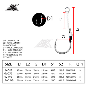 JK HV Heavy Assist ตกปลาทะเล4X Strong Jig ตะขอ32 Strand <span class=keywords><strong>PE</strong></span> <span class=keywords><strong>สาย</strong></span>อุปกรณ์ Fisherman สำหรับเกมตกปลา <span class=keywords><strong>Mustad</strong></span> รายการ - Product Image 4