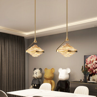Nouvelle conception de luminaire d'intérieur, style nordique moderne, fer gris fumé ambré, lustre de chambre à coucher, luminaire suspendu LED, hauteur réglable