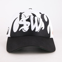 Gorra de Béisbol Deportiva Personalizada de 5 Paneles de Terciopelo y Algodón Unisex con Logotipo de Letras Bordadas en 3D y Diseño de Dos Tonos