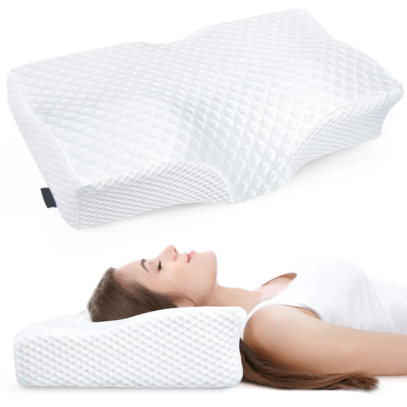 Altura ajustável pescoço cama memória espuma travesseiro para pescoço