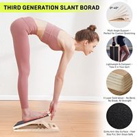Tabla Inclinada Ajustable de Madera Antideslizante Portátil para Sentadillas, Estiramiento de Pantorrillas y Fisioterapia de Entrenamiento de Fuerza
