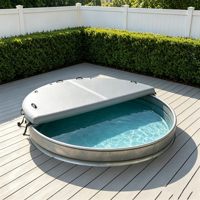 Couverture de piscine gonflable ronde en PVC, personnalisée, portable, grand format, isolée, pour usage extérieur et domestique
