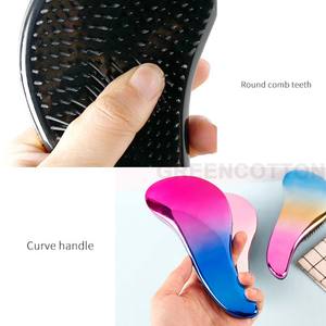 Pettine Personalizzabile Anti-Groviglio, Spazzola Arricciacapelli a Setole Morbide, Spazzola Lisciante con Sfumatura di Colore, Pettine per Acconciature da Parrucchiere - Product Image 3