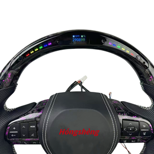 Lexus IS GS ES GX RX изготовленный на заказ Фиолетовый кованый из углеродного волокна светодиодный руль и рычаги переключения передач модель GS350 - Product Image 6