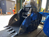 Bucket Jaw Crusher MONDE Heavy Duty untuk Excavator, Alat Penghancur Batu untuk Konstruksi Jalan, Tambang, dan Pertambangan