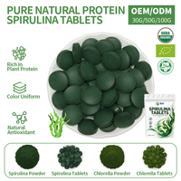 Comprimés de spiruline certifiés biologiques à marque privée 30g OEM, comprimés d'algues spiruline naturelles riches en protéines