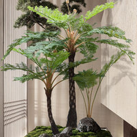 Arbre artificiel moderne de 350 cm, fait main, écologique, en plastique, pour décoration intérieure de fenêtre, ornement de sol, thème tropical de Noël