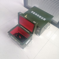 Boîte de rangement portable pour explosifs miniers, étui de transport pour blaster, plaque d'acier laminée, intérieur en feutre antistatique