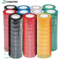 Rubans isolants électriques en PVC personnalisés, ignifuges, imperméables, en vinyle noir, emballage PVC, ruban isolant électrique PVC, rouleau jumbo