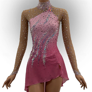 Abito da Pattinaggio Artistico per <span class=keywords><strong>Donne</strong></span> e Ragazze, Alta Qualità con Diamanti e Gioielli, Body Colorato per Bambini, <span class=keywords><strong>Costume</strong></span> da Pattinaggio su Ghiaccio - Product Image 2