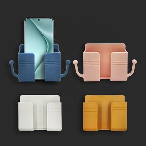 Accesorios de baño sin perforaciones de plástico, soporte para teléfono móvil, <span class=keywords><strong>arreglo</strong></span> de cabecera para electrodomésticos, organizador de escritorio - Product Image 1