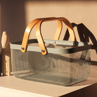 Panier de rangement en fil métallique pour cuisine, dortoir, bureau – Idéal pour légumes, fruits, collations, articles divers – Conception creuse avec poignée intégrée