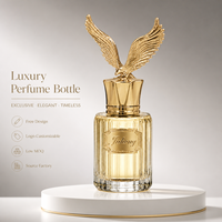 Capuchon de parfum en zamac en forme d'aigle doré, le plus vendu, capuchon de bouteille de parfum en métal de luxe, design de la série animale pour bouteille en verre FEA15, OEM