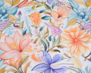 <span class=keywords><strong>Tissu</strong></span> floral <span class=keywords><strong>en</strong></span> voile de coton japonais imprimé numériquement sur mesure pour Toub Soudanais, Melehfa Mauritanien, Dirac Somalien Suisse, Lafaya - Product Image 2