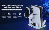 Station de refroidissement multifonctionnelle universelle, base D Ock, atmosphère colorée multifonctionnelle, support fin, chargeur magnétique