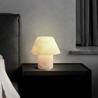 Lampe de table HZX moderne en onyx naturel, surface en marbre poli flexible, finition adoucie, pour intérieur/extérieur, batterie pour chambre à coucher, villa