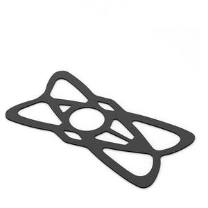 Soporte de silicona para teléfono para manillar de bicicleta, negro, ajustable, con banda elástica, absorción de impactos segura, CW789 - Product Image 1