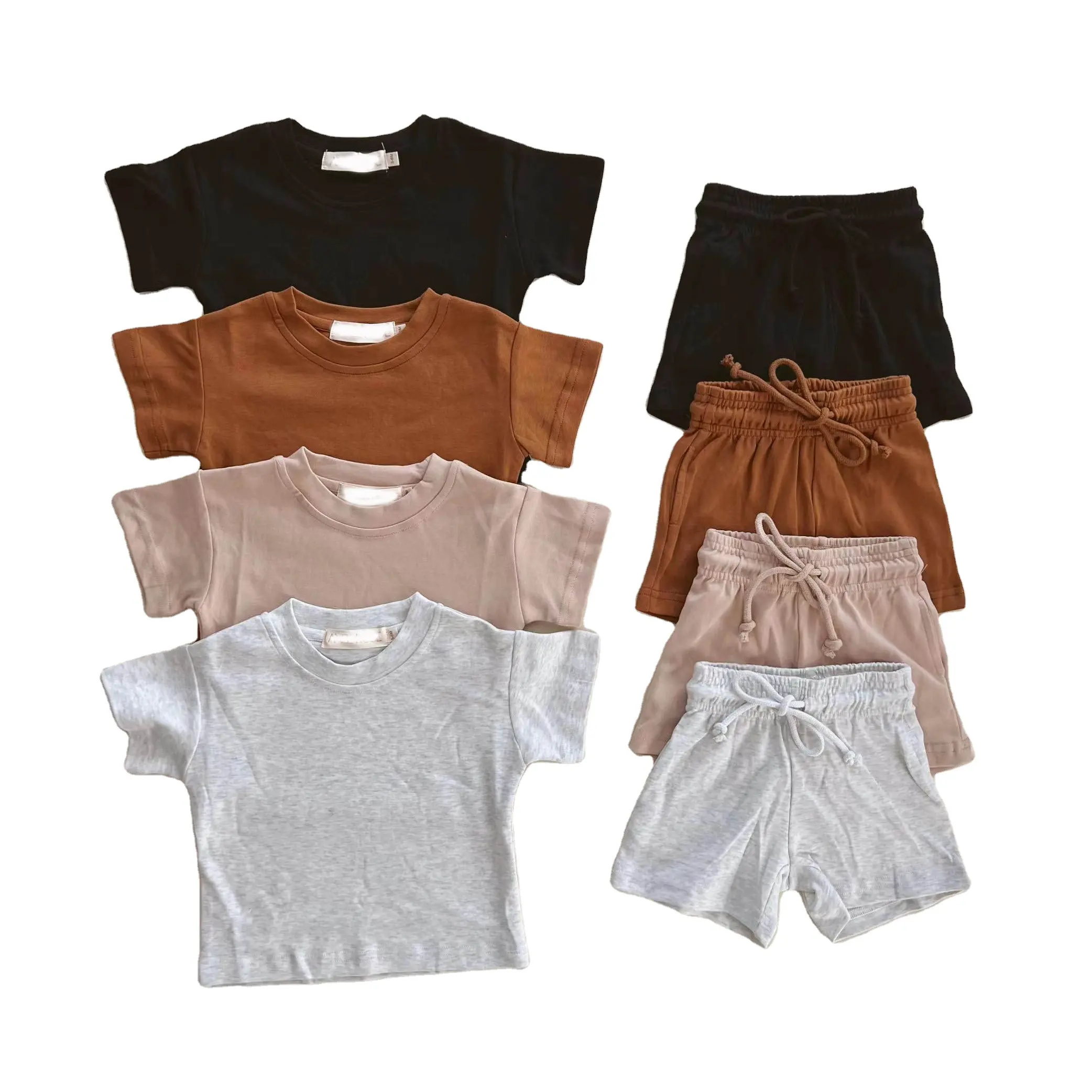 Hot sale family matching clothes sets 100% cotton custom parent-kids matching Summer sets