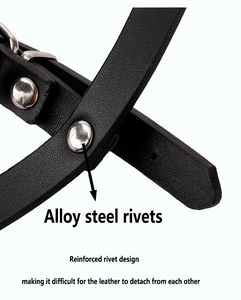 ที่หุ้มปากกระเป๋าหนังสำหรับยุทธวิธีสำหรับสุนัขขนาดใหญ่ประดับขนนกตกแต่งด้วยกระดุมแบบปิด - Product Image 4