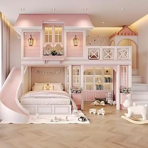 Lit cabane château de princesse moderne, durable et coloré avec rangement, design personnalisé pour garçons et filles - Product Image 3