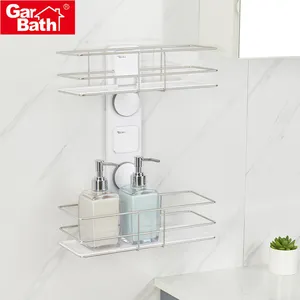 Phòng Tắm Nhà Tắm 2 Tầng Caddy Kitchen Treo Lưu Trữ Sắp Xếp Giỏ Cho Dầu Gội Làm Sạch Cơ Thể