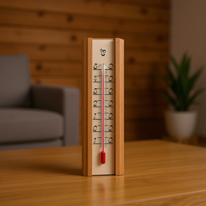 เทอร์โมมิเตอร์วัดอุณหภูมิห้องทีเอฟเอ-ดอสท์มันน์ โอ๊ค 10 แพ็ค สำหรับวัดอุณหภูมิภายในอาคาร - Product Image 3