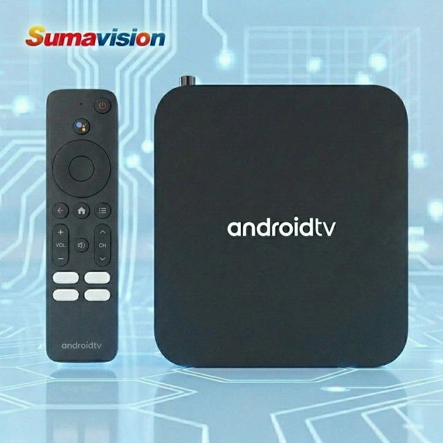 Customized Sumavision 4G+8G 4K Quad Core Android 9 Set-top Box HDR/H265 WiFi5 Voice Control OTT Black 1-Year Warranty for
