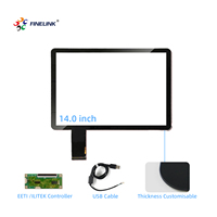 Panel de Pantalla Táctil Capacitiva PCAP de 14.0 Pulgadas 4:3 Multitáctil EETI ILITEK USB I2C RS232 para Kiosco POS ATM HMI