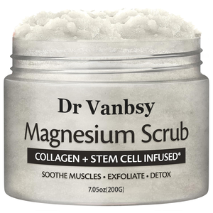 Scrub Kopi Magnesium <span class=keywords><strong>Dr</strong></span>.Vanbcy untuk Eksfoliasi dan Pereda Nyeri Otot |   Relaksasi Hidrasi Mendalam Garam Laut Mati Mentega Cupuacu - Product Image 1