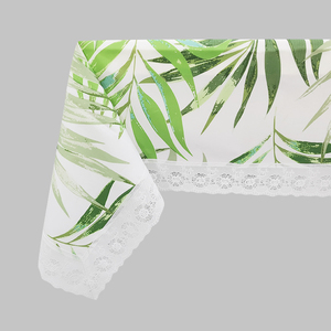 Tovaglia Quadrata Grande con Foglie Verdi in PEVA - Impermeabile e Antimacchia per Tavolo da Pranzo - Product Image 6