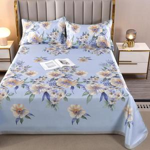 New Máy Có Thể Giặt <span class=keywords><strong>Twill</strong></span> Jacquard Băng Lụa Giường Mat 3 Mảnh Thiết Lập Nhà Sinh Viên Ký Túc Xá Giường Tấm Hoa In Bộ Đồ Giường Thiết Lập - Product Image 2