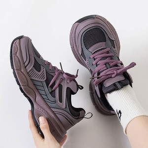 Nuove Scarpe da Donna con Rialzo Interno Viola Stile Dad Shoes 2025 - Product Image 1
