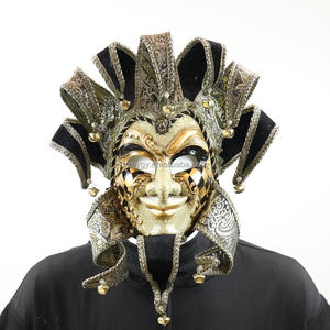 Topeng Venetian Jester Plastik Berkualitas Tinggi untuk Pesta Topeng Kostum Pesta Venesia Halloween Dekorasi DIY - Product Image 2